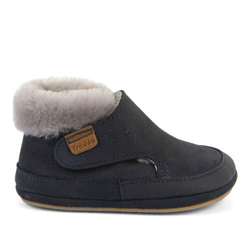 Froddo Barfuß-Lauflerner Lammfell Furry Walk G1160004 dark blue