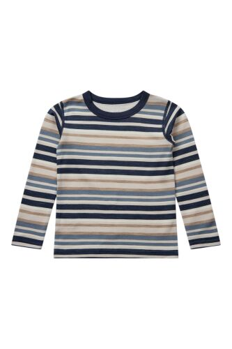 Hust & Claire Abba Multi LA-Shirt aus Wolle/Bambus 540069 Fb.3146 navy/beige gestreift