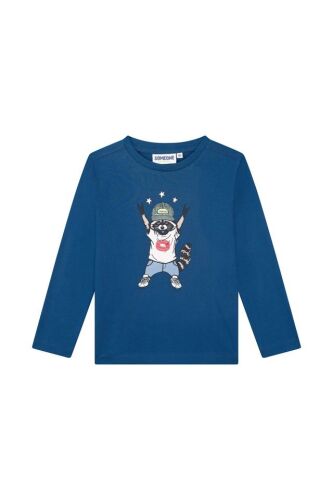 Someone Langarm Shirt Jonas -SB-03-H Waschbär dark blue