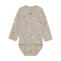 Minymo Langarm-Body 114456-1206 Eisbärchen beige