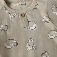 Minymo Langarm-Body 114456-1206 Eisbärchen beige