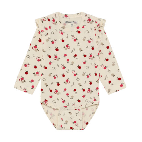 Minymo Langarm-Body 114498-1026 Äpfel cream
