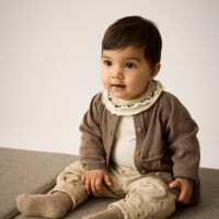 Minymo Langarm-Body 114400 Fb. 1026 Blumenkragen Uni beige