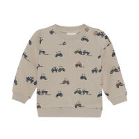 Minymo Baby-Sweater aus Bambus Traktoren114418 Fb.1206 beige