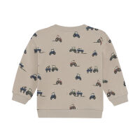 Minymo Baby-Sweater aus Bambus Traktoren114418 Fb.1206 beige