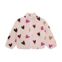 Minymo Flausch Teddy Jacke 124444 Fb. 5803 Herzen hellrosa