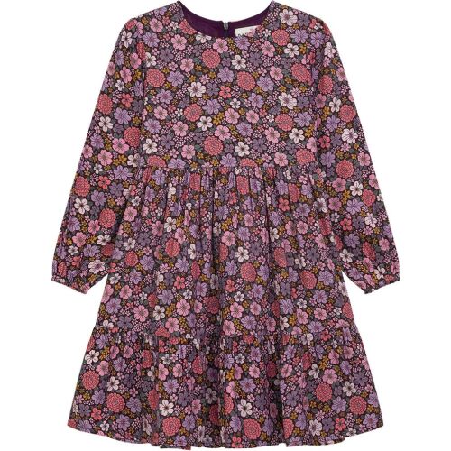 Danamade Langarm Kleid aus Viskose DHANNE - D3126-046 bordeaux geblümt