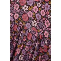 Danamade Langarm Kleid aus Viskose DHANNE - D3126-046 bordeaux geblümt