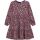 Danamade Langarm Kleid aus Viskose DHANNE - D3126-046 bordeaux geblümt