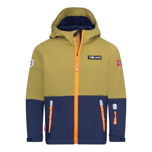 Trollkids Softshelljacke Skjorta 300-354  spruce green / navy