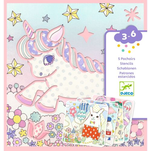 Djeco Schablonen Einhorn