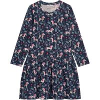 Danamade Langarm Kleid Dalva D3126-004 Einhörner navy