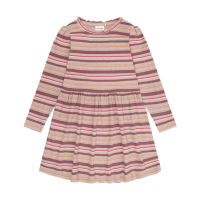 Minymo Langarm-Kleid 124403 Fb. 5000 gestreift rosa/lila