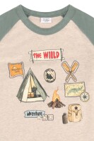 Hust & Claire Langarm-Shirt Anton Wild Life 490021 Fb.3552 grün/grau