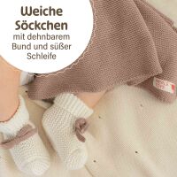 Merle Strick-Schmusetuch mit Söckchen Braun Reh