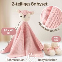 Merle Strick-Schmusetuch mit SöckchenRosa Fuchs