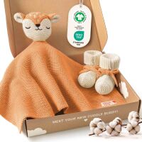 Merle Strick-Schmusetuch mit Söckchen Orange Fuchs