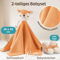Merle Strick-Schmusetuch mit Söckchen Orange Fuchs