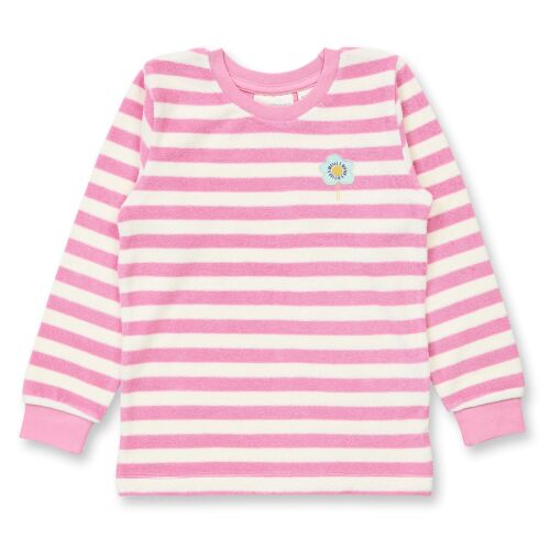 Sense Organics Pyjama 2629214 Long John Bär pink/weiß Blume gestreift