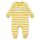 Sense Organics Pyjama-Einteiler Viktor Bären Mustard/weiß gestreift