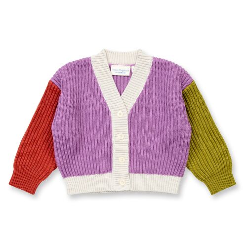 Sense Organics Strickjacke Nuakoo 2627220-600069 lilac/green tea/terracotta