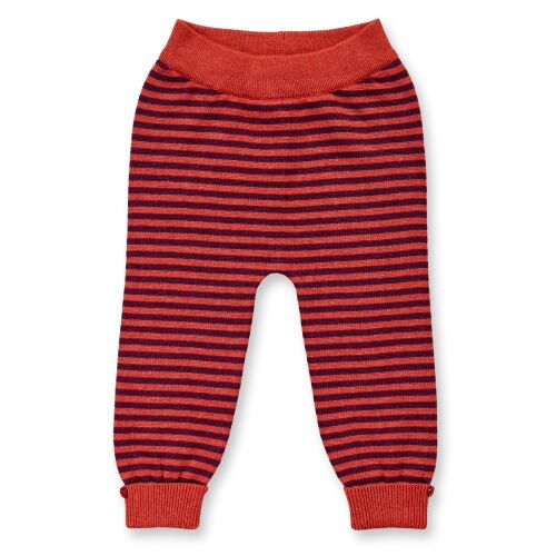 Sense Organics Baby-Strickhose Pablo 2627110 Bordeaux/Terracotta gestreift
