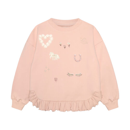 Minymo Sweater 124429-5000 make your own luck rosa