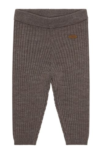 Hust & Claire Baby-Strickhose Lui Wool Rib 420015-3232 ripp braun