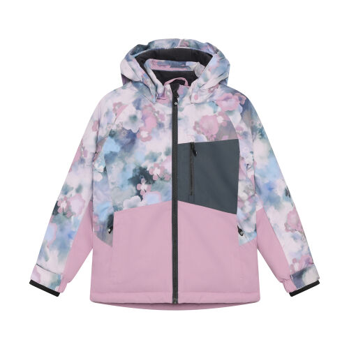 Color Kids Winterjacke/Skijacke Colorblock 742778-5213 Blumen rosa