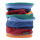 Villervalla Fleece-Schlauchschal 813AW Kalahari gestreift blau/rot/orange
