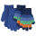 Villervalla Finger-Handschuhe 2er-Pack Atlas 305IB blau/orange gestreift