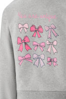 Happy Girls Sweatshirt 763105 Fb.83 Schleife grey melange