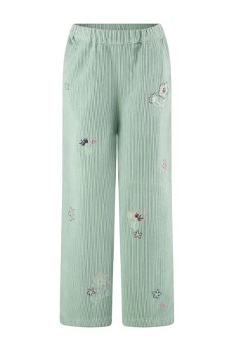 Happy Girls Cordhose 863101 Fb.77 Blumen Eucalyptus grün