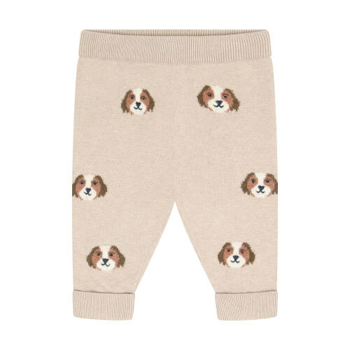 Minymo Baby-Strickhose 114444 Fb.2055 Hunde beige melange