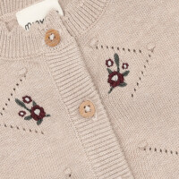 Minymo Strickjacke 114470-2055 Blumen beige melange