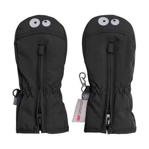 Color Kids Fäustlinge/Mittens mit Zipp 743011-1919 phantom schwarz