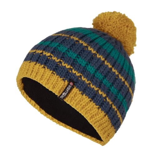 Trollkids Bommelmütze 941-805 Hafjell Bobble navy/senfgelb/petrol