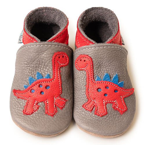Inch Blue Lederpatschen Dino Grey/Red
