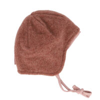 Maximo Wollfleece Babymütze zum Binden 65503-1876 Fb.75 altrosa