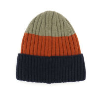 Maximo Winter-Umschlagmütze Streifen 53573-16200 Fb.4899 grün/orange/navy