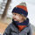 Maximo Winter-Umschlagmütze Streifen 53573-16200 Fb.4899 grün/orange/navy