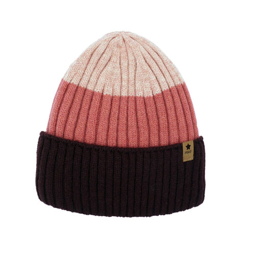 Maximo Winter-Umschlagmütze Streifen 53573-16200 Fb.8799 rosa/bordeaux