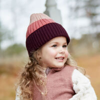Maximo Winter-Umschlagmütze Streifen 53573-16200 Fb.8799 rosa/bordeaux