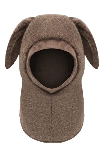 Hust & Claire Sturmhaube/Balaclava mit Ohren aus Wolle 420004 Fb.3232 braun