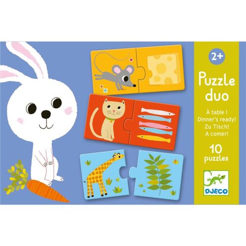 Djeco Puzzle duo Tiere/Essen