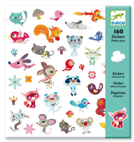 Djeco Sticker Kleine Freunde160 St türkis