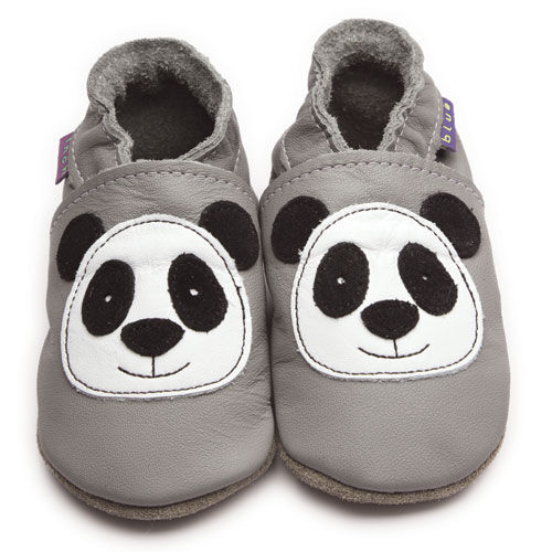 Inch Blue Lederpatschen Panda grau