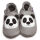 Inch Blue Lederpatschen Panda grau