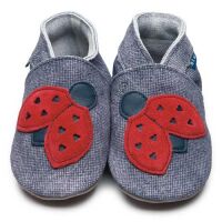 Inch Blue Lederpatschen Marienkäfer denim