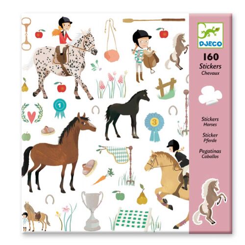Djeco Sticker Pferde 160 St rosa